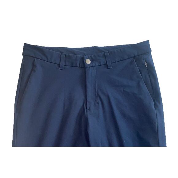Lululemon Commission Slim Fit Flat Pants Mens 31 Performance Chino Stretch Blue - Picture 2 of 5
